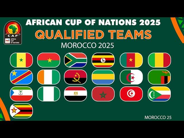 AFRICA CUP OF NATIONS QUALIFIERS 2025: ALL Teams Qualified -  AFCON 2025 Qualified Teams