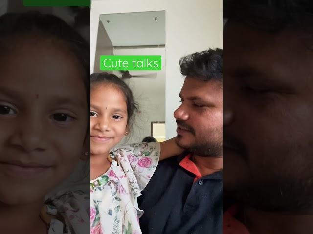 Cute talks by Veeksha ️ #cutebaby #cute #father #daughter #family #love #interview