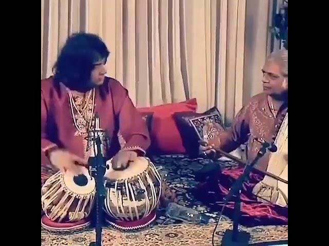 Ustad Tari Khan with Ramesh Mishra