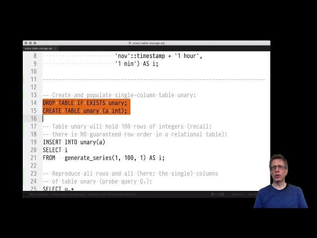 DB2 — Chapter 02 — Video #02 — Populating tables (generate_series()), sequential scan