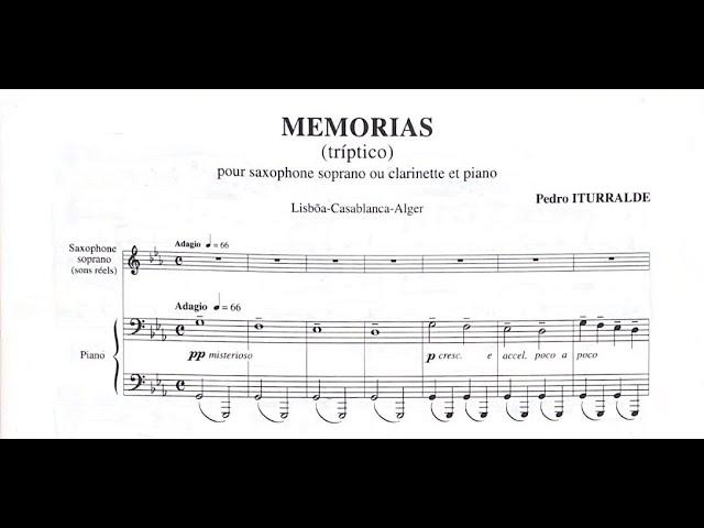 “Memorias” for soprano saxophone & piano by Pedro Iturralde (1929-2020)