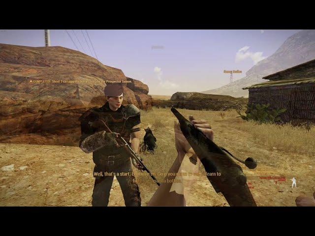 Fallout New Vegas in Arma 3. Aftermath mod, "Ghost Town Gunfight" mission preview.