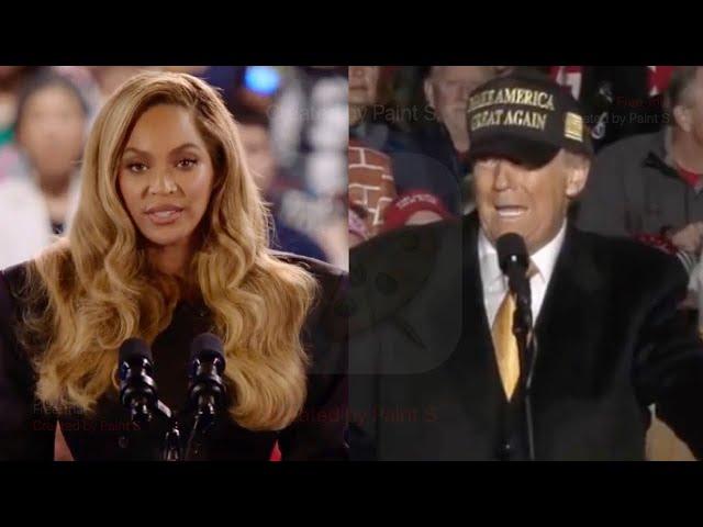 Trump Reacts To Beyonce At Kamala Rally