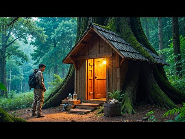 BUILDING a SURVIVAL CAMP with NO FOOD & WATER