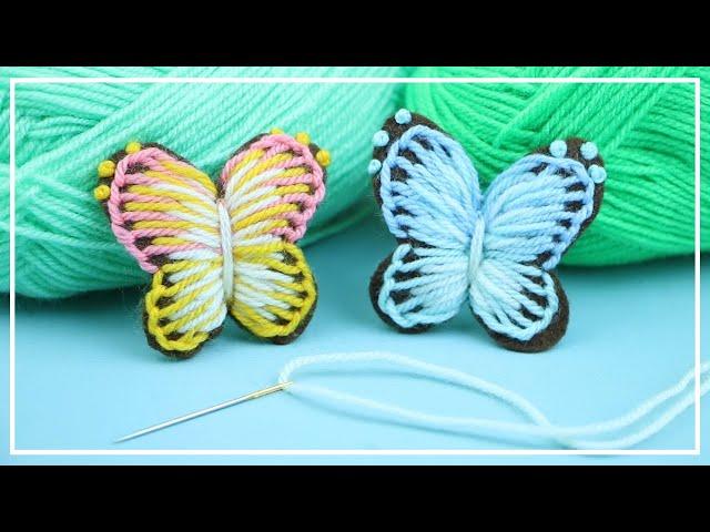 Beautiful Butterflies  Super Easy Embroidery for Beginners  DIY NataliDoma