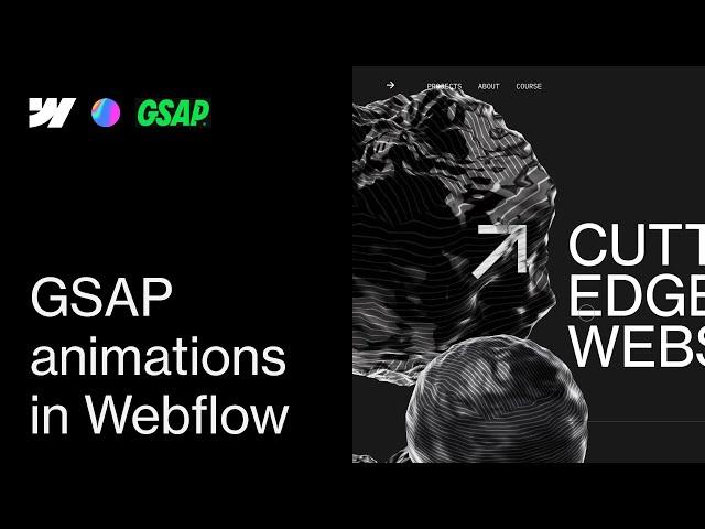 GSAP animations in Webflow (animate a hero with 3D Spline scene)