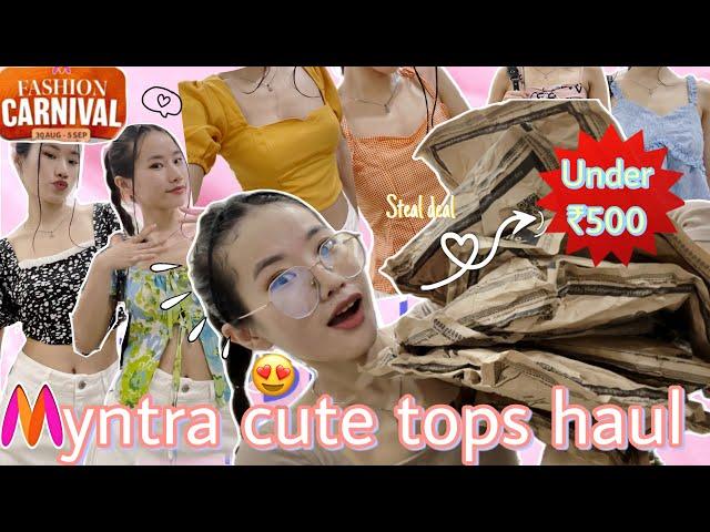 Myntra cute tops Haul || Under 500 Rs only|| #myntra #myntrahaul #myntratop