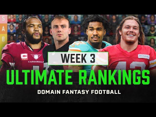 Week 3 Fantasy Football Rankings - WIN Your Matchup