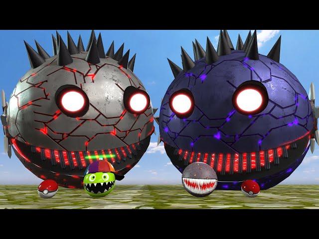 Pacman vs Robot Monsters Compilation | Walking Robot Pacman & Spider Robot vs Shredder Robot Monster