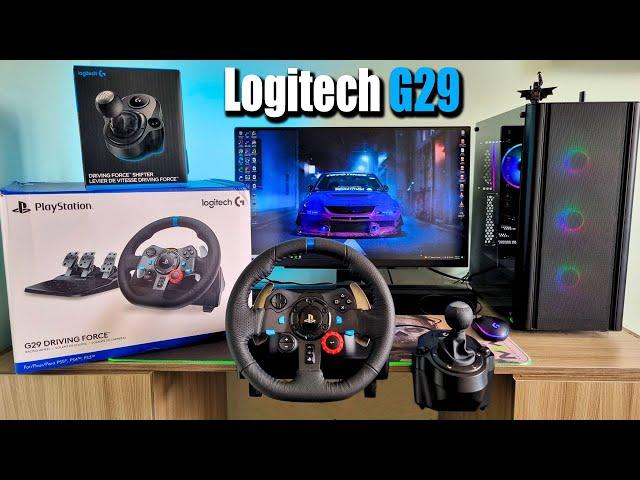  Logitech G29 Steering Wheel for PS5/PC + Shifter logitech unboxing |  Playing for the first time!