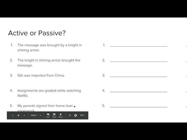 Active and Passive Voice 1