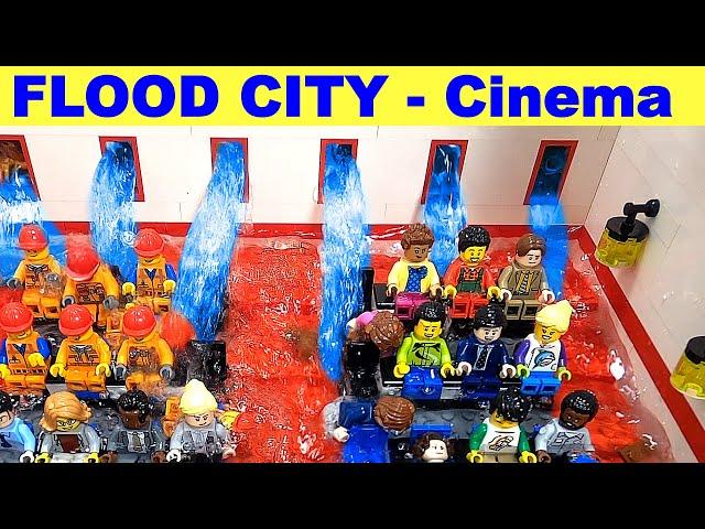 LEGO Real FLOOD CITY - PLANE Crash on TRAIN and DAM Collapse - DISASTER Action MOVIE ep 60