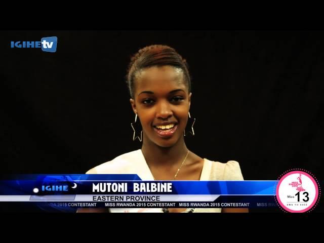 MISS RWANDA 2015 " MUTONI BALBINE "