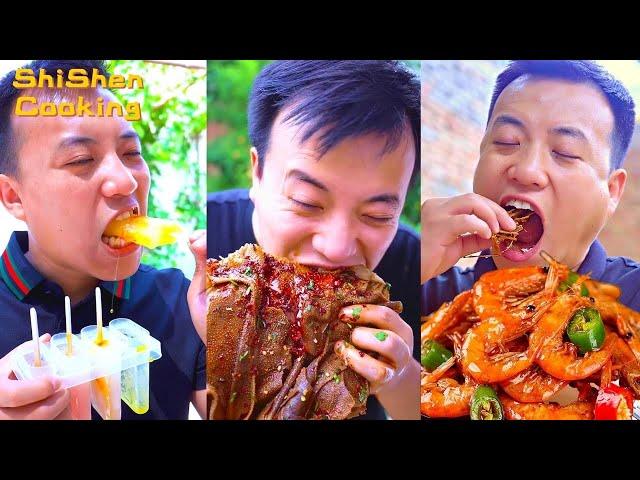 Village Funny Mukbang | Weird Seafood Cooking | Use Cuttlefish Juice To Make Jelly!