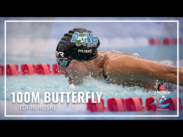 Torri Huske Takes the Win in Women's 100M Butterfly | 2023 TYR Pro Swim Series Mission Viejo