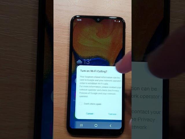 How to turn on wifi calling on a samsung device