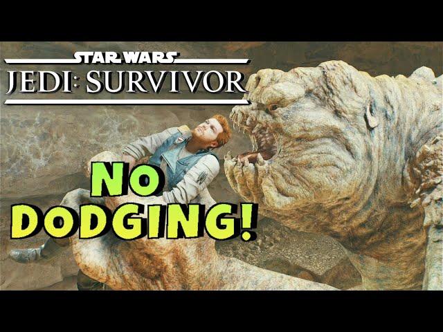 Can you beat Jedi Survivor without dodging?!