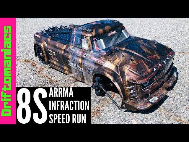 Does The 8S Arrma Infraction Hit 110mph Or Something Else?
