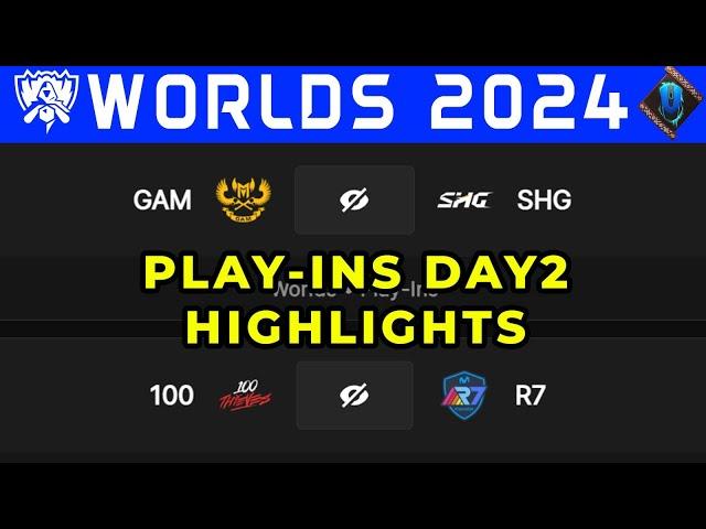 GAM vs SHG | 100T vs R7 Worlds 2024 Play-Ins Day 2