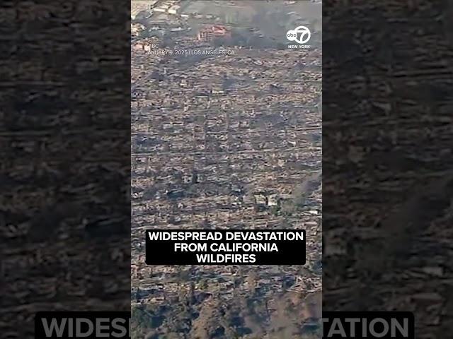 Video from helicopter shows devastation from California wildfires