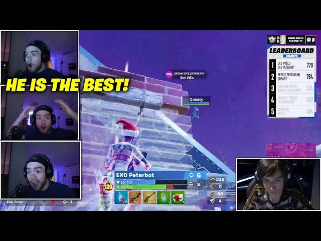 Mongraal *FREAKS OUT* Spectating Peterbot GO CRAZY in End Game of FNCS Global Finals!