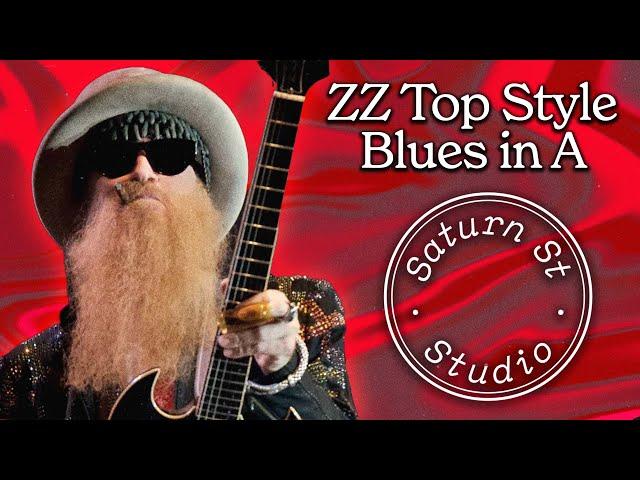 ZZ Top Style Blues in A - Guitar backing Track