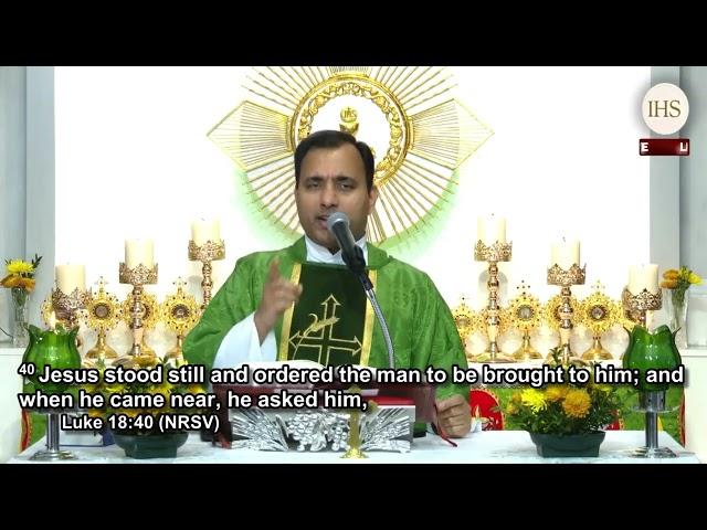 Why JESUS stopped and ordered the blind man to be brought to Him - Fr  Joseph Edattu (English)