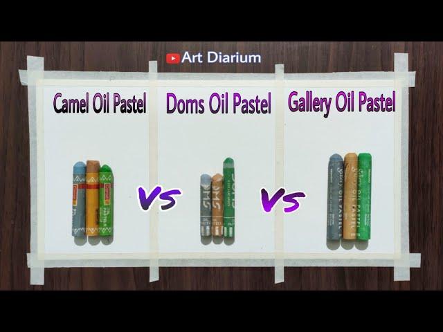 Oil Pastel Comparison Drawing (Apple) / Camel vs Doms vs Gallery Oil Pastel / Step by Step