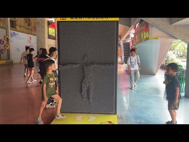 Peg wall at Songcheng theme park in Hangzhou, China July 2023