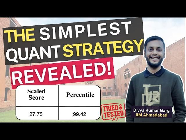I scored 99.42 percentile in CAT Quant despite weak Math