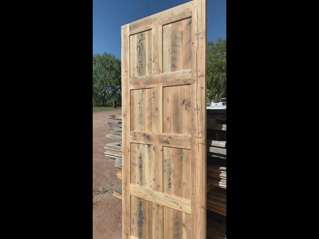 Solid reclaimed wood door build