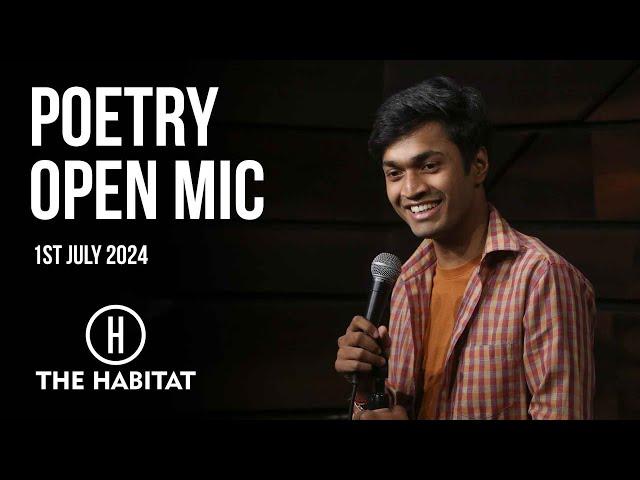 Live Poetry Open Mic at The Habitat 1st July 2024