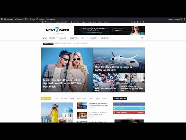 Newspaper 7 Tutorial - How to update theme via WordPress