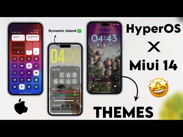 Xiaomi HyperOS New Support Themes  | Dynamic Island & Customized Settings With Animation 