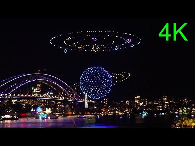 Vivid Sydney 2023 - Written In The Stars Drone Sky Show 4K (With Soundtrack)