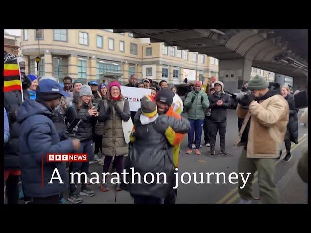 Deo Kato: The man running over 12,000km from Cape Town to London completes challenge (2) (Global)