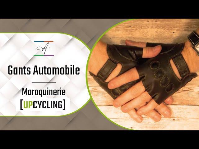 Upcycling - Car driver's gloves made from recycled leather