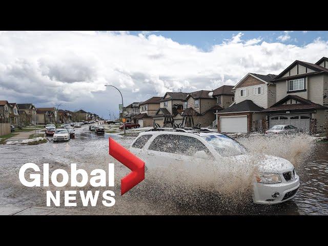 Powerful storm leaves trail of damage in Alberta