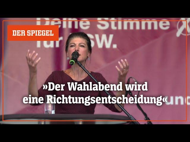 BSW in Brandenburg: Sahra Wagenknecht zum Wahlkampfendspurt | DER SPIEGEL