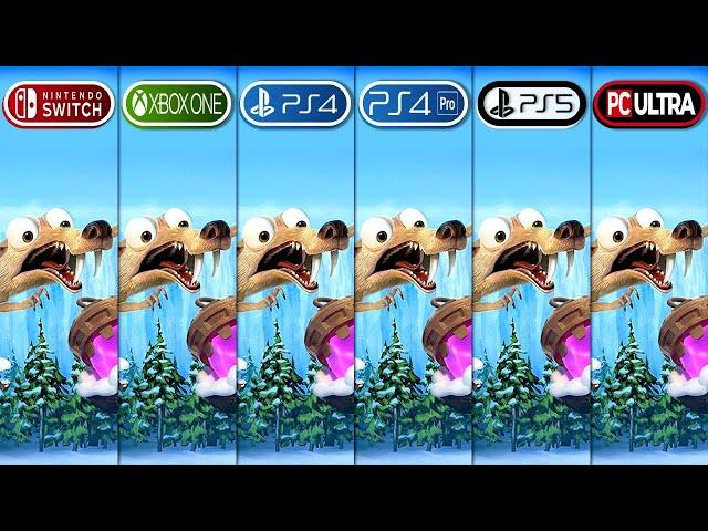 Ice Age Scrat's Nutty Adventure | Nintendo Switch vs Xbox One vs PS4 vs PS4 Pro vs PS5 vs PC Ultra