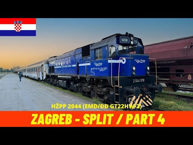 Cab Ride Zagreb - Split Part 4 to Split (Croatian Railways, Croatia) train drivers' view 4K