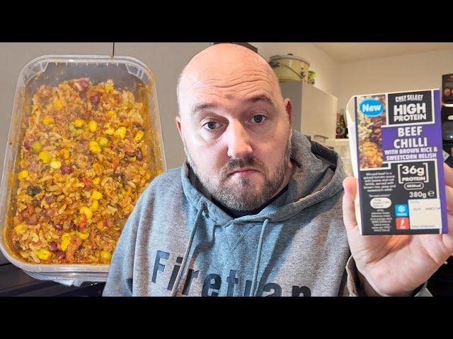 New BEEF CHILLI with SWEETCORN RELISH and BROWN RICE at Lidl - Food Review - High Fibre and Protein