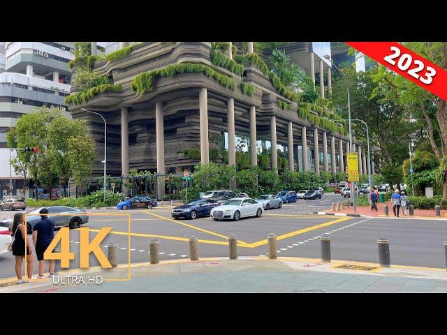 Singapore City: Downtown Walking Tour  4K | Street Walk | 2023