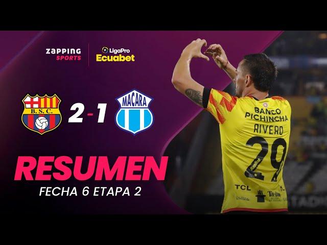 Barcelona SC 2 - 1 CD Macará / Resumen Fecha 6 / 2da Etapa / LigaPro Ecuabet