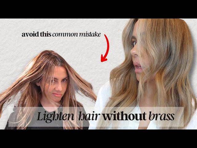 How to Lighten Hair the Right Way + Avoid Brass/ Orange Tones