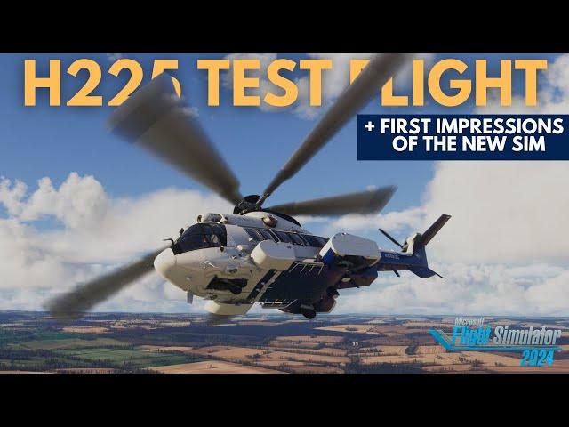 H225 Helicopter Test Flight + Microsoft Flight Simulator 2024 First Impressions at Compton Abbas 4K