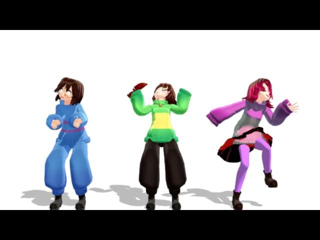 [MMD x Undertale & Glitchtale ]- HOTTO DOGU - Frisk, Chara, & Betty