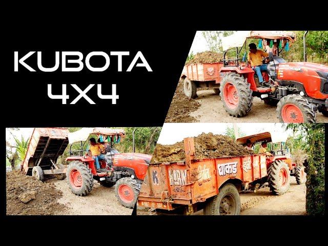 kubota mu4501 45hp 4WD tractor with fully loaded trolley //JCB xcenlece//@vishal000