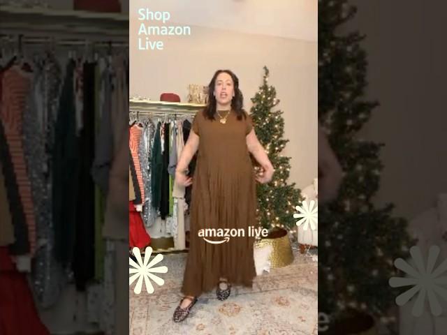 "Holiday Chic  | Cozy Casual Brown Dress for Every Festive Occasion!" #AmazonFinds