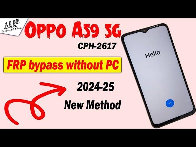 Oppo A59 5g FRP bypass without PC . oppo A59 Google unlock #OppoA59frpbypass